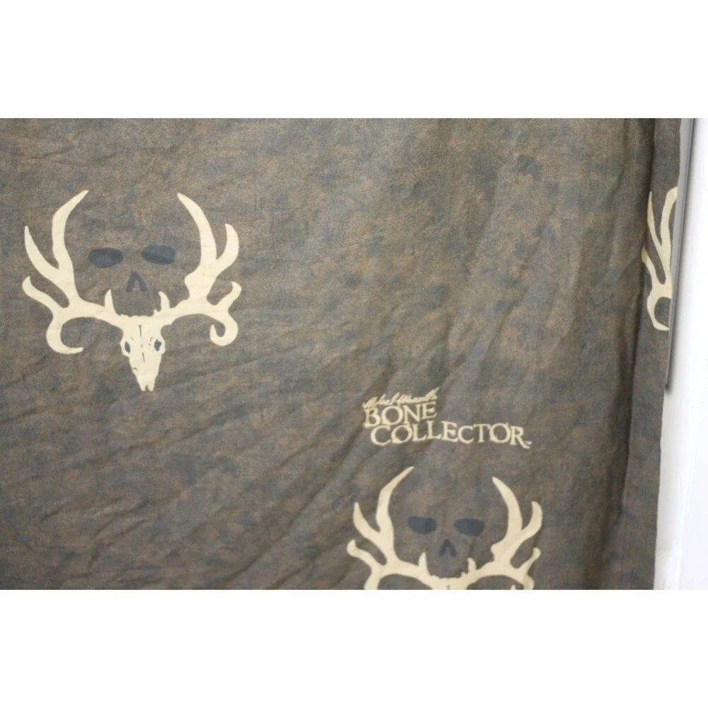 Bone Collector Shower Curtain, Antler Logo Michael Waddell